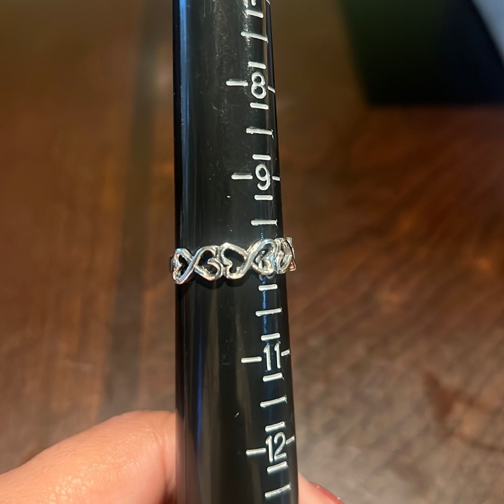 Infinite heart silver ring